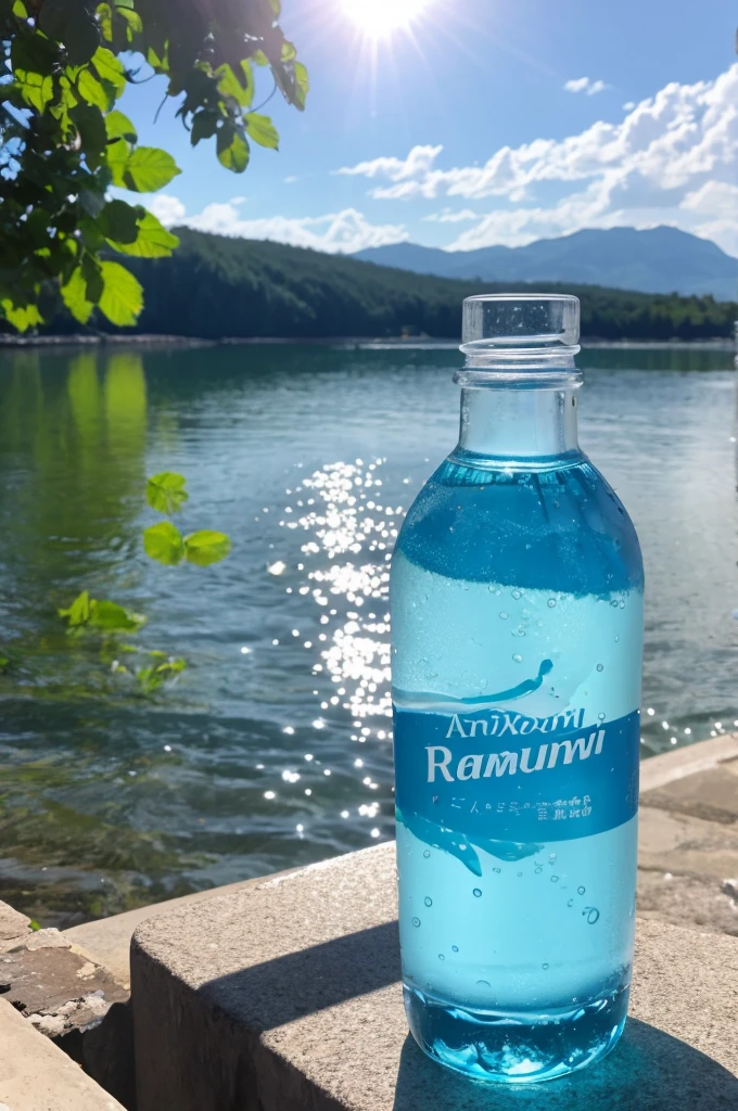 A refreshing blue sky, Ramune and water
