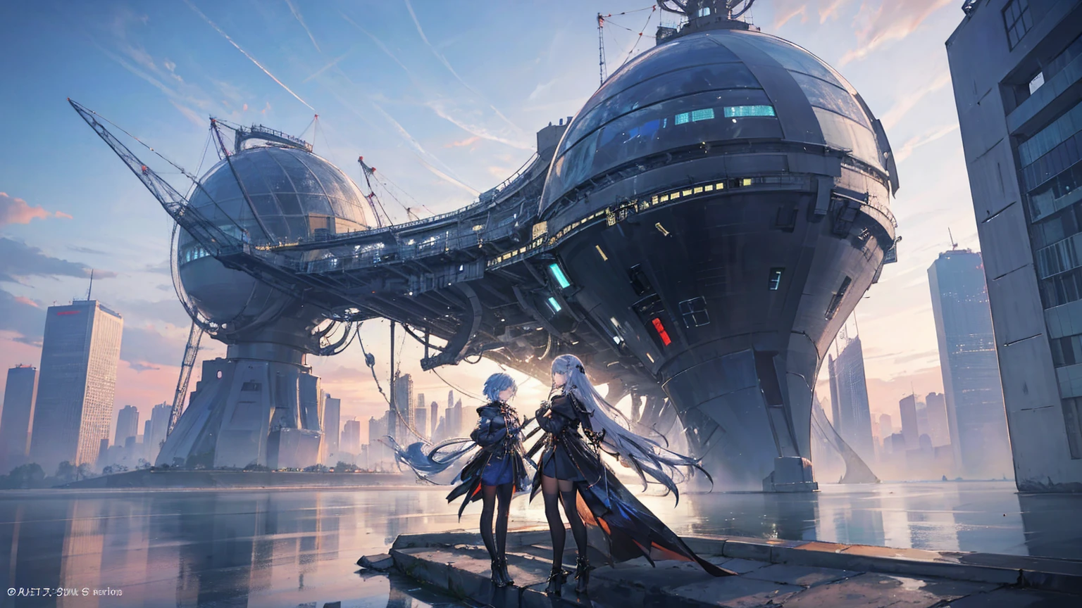 (Best quality,4K,8K,A high resolution,Masterpiece:1.2),Ultra-detailed,(Realistic,Photorealistic,photo-realistic:1.37),Futuristic floating city,Futuristic technology,Huge urban high-tech tablet platform,Airship,Floating in the sky,Futuristic city,Small airships around,High-tech hemispherical platform,Colorful lights,Advanced architecture,modernn architecture,skyscrapper,Access the cloud,Scenic beauty,view over city,Impressive design,Blend seamlessly with nature,energetic and vibrant atmosphere,Futuristic transportation system,Parking is suspended,Transparent path,Lush greenery,Sky gardens,cascading waterfalls,Magnificent skyline,reflections on the water,Sparkling river,Architectural innovation,futuristic skyscrapers,Transparent dome,The shape of the building is unusual,Elevated walkway,Impressive skyline,Glowing lights,Futuristic technology,Minimalist design,Scenic spots,Panoramic view,Cloud Piercing Tower,Vibrant colors,epic sunrise,epic sunset,Dazzling light display,magical ambiance,The future city,Urban Utopia,LuxuryLifestyle,Innovative energy,sustainable development,Smart city technology,Advanced infrastructure,Tranquil atmosphere,Nature and technology live in harmony,Awesome cityscape,Unprecedented urban planning,Architecture connects seamlessly with nature,High-tech metropolis,A cutting-edge engineering marvel,The future of urban living,Visionary architectural concept,Energy-efficient buildings,Harmony with the environment,A city floating above the clouds,Utopian dreams become reality,The possibilities are endless,State-of-the-art transportation network,Green energy integration,Innovative materials,Impressive holographic display,Advanced communication system,Breathtaking aerial view,Quiet and peaceful environment,Modernist aesthetics,Ethereal beauty