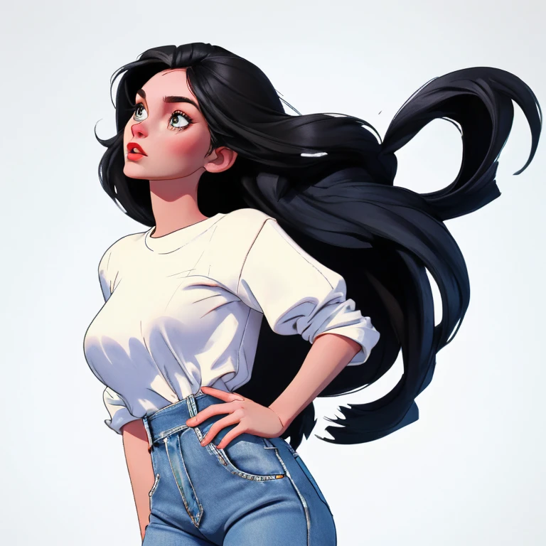long hair girl,need,best detail,best quailty,black hair girl,beatifull,lovly,tmasterpiece,Retro,skin fair,Hourglass figure,Simplify lines,simple line,