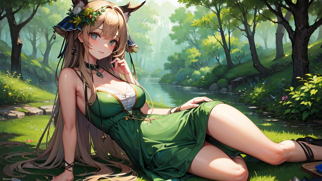 ((Highest quality)), ((masterpiece)), (detailed),(Perfect Face),Mysterious Forest Relaxing