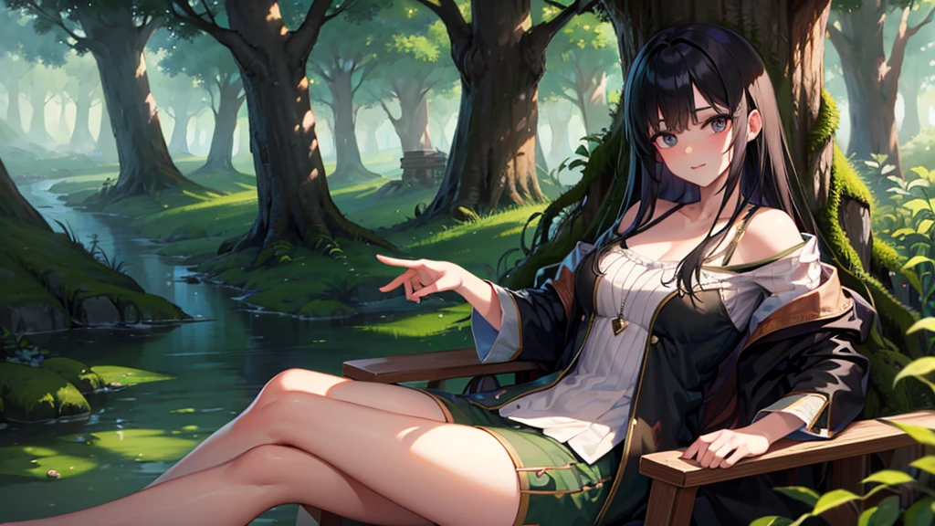 ((Highest quality)), ((masterpiece)), (detailed),(Perfect Face),Mysterious Forest Relaxing