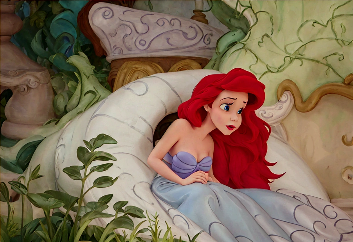 Disney est la  sirène et la maison d&#39;Ariel, Jessica Lapin, dans le style de l&#39;animation Disney, emma watson as Jessica Lapin, inspiré par Don Bluth, art dans le style de Disney, Enfiler!!! bleu!!!, Ariel la  sirène, Enfiler bleu animation, Enfiler!!!! bleu!!!!, Enfiler bleu!!!, Princesse Ariel, Enfiler bleu!!