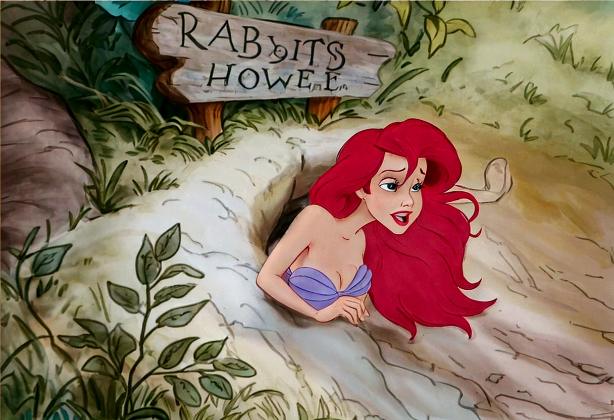 Disney est la sirène et la maison d'Ariel, Jessica Lapin, dans le style de l'animation Disney, emma watson as Jessica Lapin, inspiré par Don Bluth, art dans le style de Disney, Enfiler!!! bleu!!!, Ariel la sirène, Enfiler bleu animation, Enfiler!!!! bleu!!!!, Enfiler bleu!!!, Princesse Ariel, Enfiler bleu!!