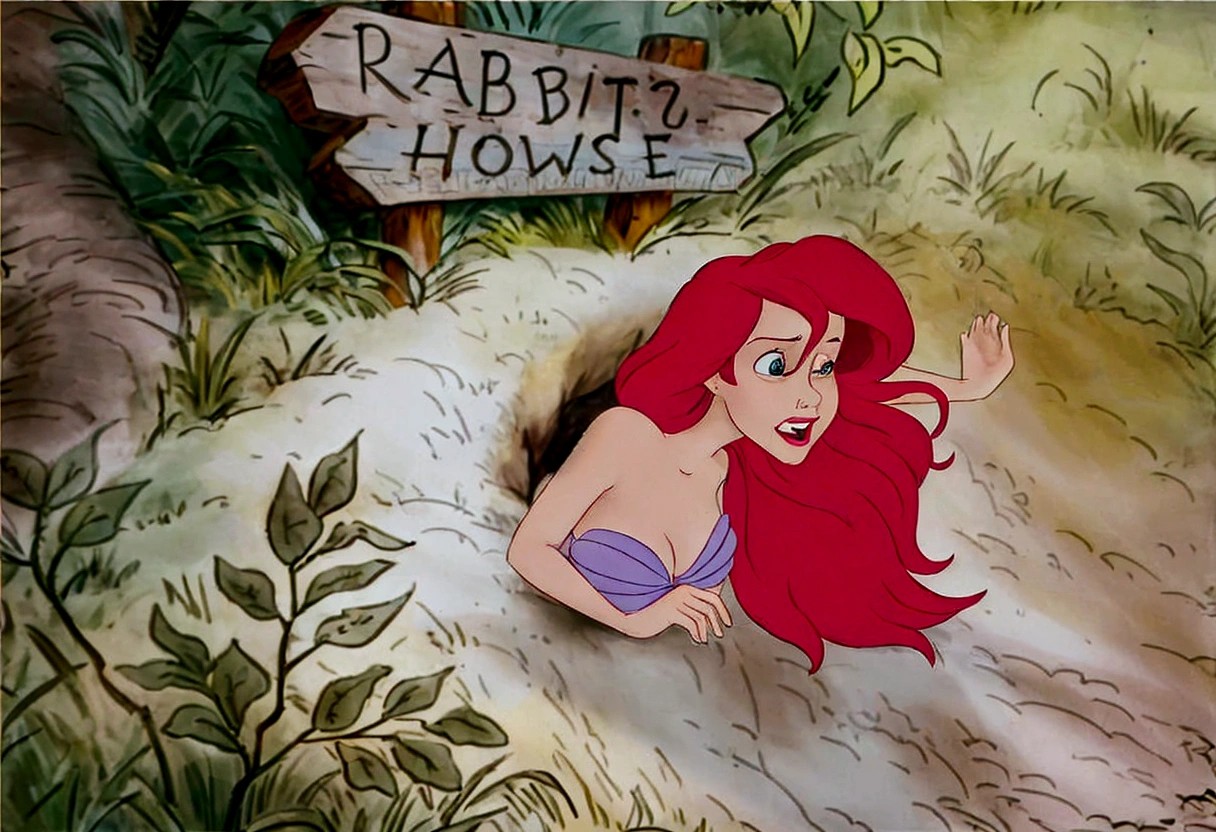 Disney est la  sirène et la maison d&#39;Ariel, Jessica Lapin, dans le style de l&#39;animation Disney, emma watson as Jessica Lapin, inspiré par Don Bluth, art dans le style de Disney, Enfiler!!! bleu!!!, Ariel la  sirène, Enfiler bleu animation, Enfiler!!!! bleu!!!!, Enfiler bleu!!!, Princesse Ariel, Enfiler bleu!!