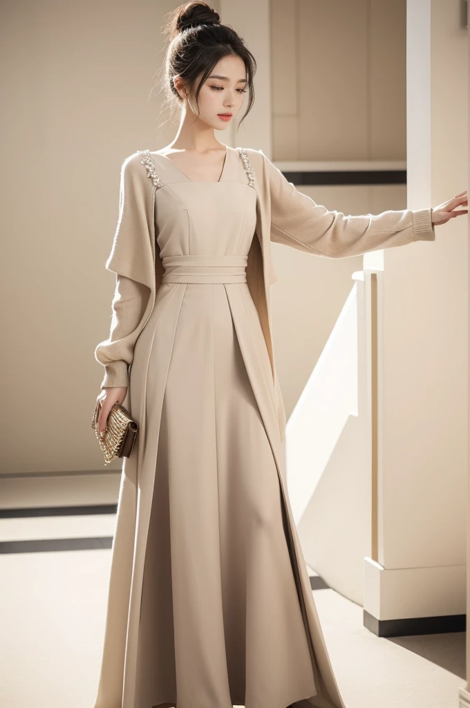 The most elegant and fashionable color matching,You can use "neutral colors+"Bright color embellishment" mode。This color scheme is both modern and,Can easily create an elegant and fashionable look。
Choose neutral colors as the base:Neutral colors including black、White、grey、beige, etc。These colors are low-key、Versatile,It is the basis for creating elegant outfits。You can choose one or several colors as the main color of the overall outfit.。