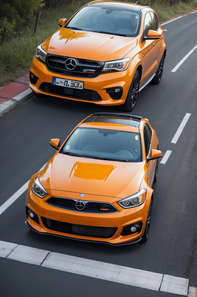 orange car 