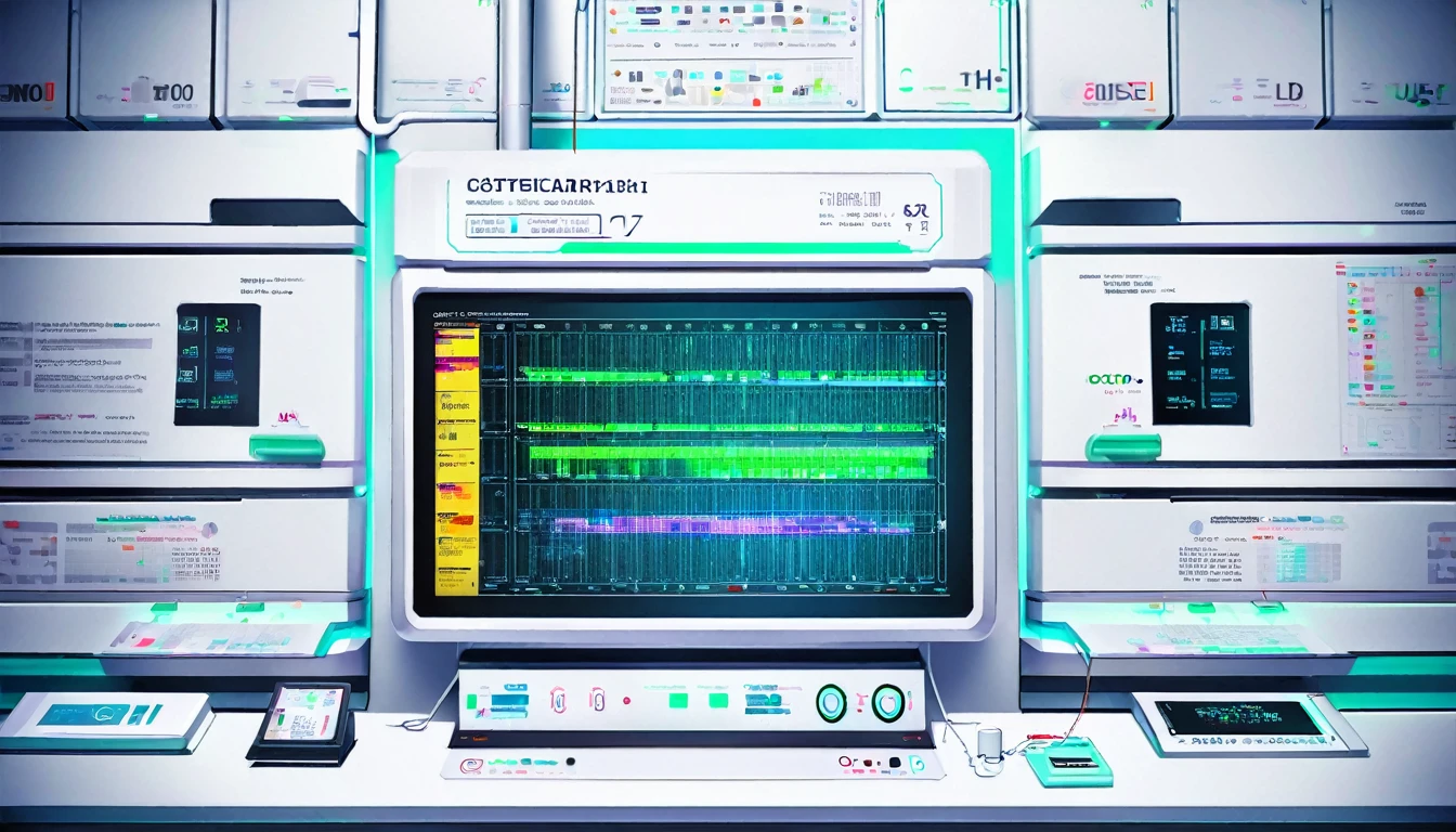 Wall close-up photography,　Take a photo straight-on facing the wall.　 A futuristic clinic features monitors displaying medical and chemical data.。Bright spot with white walls, Scientific research, The camera is parallel