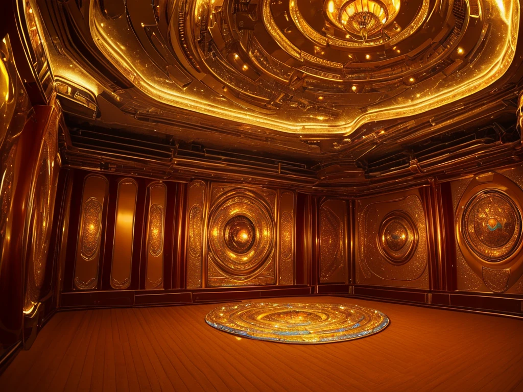 (((Masterpiece))), (high quality),Inside a UFO,A glittering, metallic, mechanical room,Alien's room,