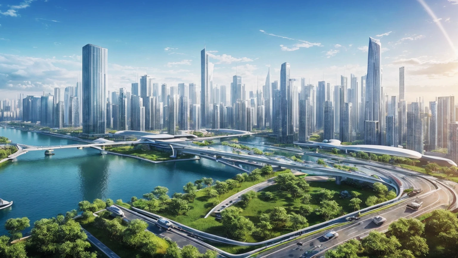 (Best quality,4K,8K,A high resolution,Masterpiece:1.2),Ultra-detailed,(Realistic,Photorealistic,photo-realistic:1.37),Futuristic floating city,Futuristic technology,Huge urban high-tech tablet platform,Airship,Floating in the sky,Futuristic city,Small airships around,High-tech hemispherical platform,Colorful lights,Advanced architecture,modernn architecture,skyscrapper,Access the cloud,Scenic beauty,view over city,Impressive design,Blend seamlessly with nature,energetic and vibrant atmosphere,Futuristic transportation system,Parking is suspended,Transparent path,Lush greenery,Sky gardens,cascading waterfalls,Magnificent skyline,reflections on the water,Sparkling river,Architectural innovation,futuristic skyscrapers,Transparent dome,The shape of the building is unusual,Elevated walkway,Impressive skyline,Glowing lights,Futuristic technology,Minimalist design,Scenic spots,Panoramic view,Cloud Piercing Tower,Vibrant colors,epic sunrise,epic sunset,Dazzling light display,magical ambiance,The future city,Urban Utopia,LuxuryLifestyle,Innovative energy,sustainable development,Smart city technology,Advanced infrastructure,Tranquil atmosphere,Nature and technology live in harmony,Awesome cityscape,Unprecedented urban planning,Architecture connects seamlessly with nature,High-tech metropolis,A cutting-edge engineering marvel,The future of urban living,Visionary architectural concept,Energy-efficient buildings,Harmony with the environment,A city floating above the clouds,Utopian dreams become reality,The possibilities are endless,State-of-the-art transportation network,Green energy integration,Innovative materials,Impressive holographic display,Advanced communication system,Breathtaking aerial view,Quiet and peaceful environment,Modernist aesthetics,Ethereal beauty