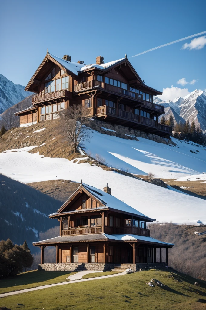 A big house in the mountain