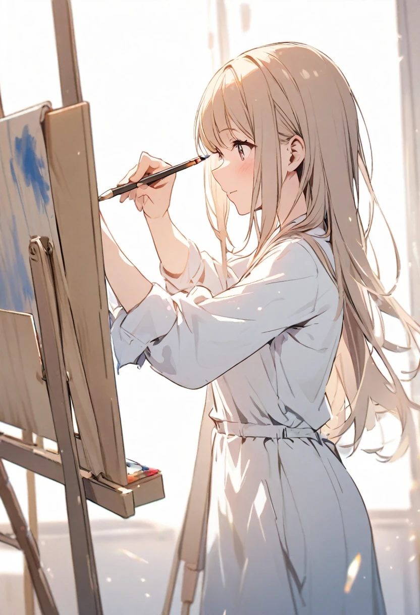 girl painter drawing