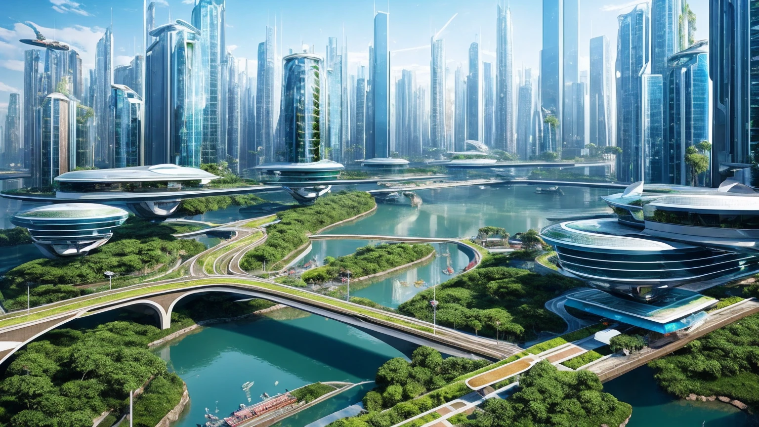 (Best quality,4K,8K,A high resolution,Masterpiece:1.2),Ultra-detailed,(Realistic,Photorealistic,photo-realistic:1.37),Futuristic floating city,Futuristic technology,Huge urban high-tech tablet platform,Airship,Floating in the sky,Futuristic city,Small airships around,High-tech hemispherical platform,Colorful lights,Advanced architecture,modernn architecture,skyscrapper,Access the cloud,Scenic beauty,view over city,Impressive design,Blend seamlessly with nature,energetic and vibrant atmosphere,Futuristic transportation system,Parking is suspended,Transparent path,Lush greenery,Sky gardens,cascading waterfalls,Magnificent skyline,reflections on the water,Sparkling river,Architectural innovation,futuristic skyscrapers,Transparent dome,The shape of the building is unusual,Elevated walkway,Impressive skyline,Glowing lights,Futuristic technology,Minimalist design,Scenic spots,Panoramic view,Cloud Piercing Tower,Vibrant colors,epic sunrise,epic sunset,Dazzling light display,magical ambiance,The future city,Urban Utopia,LuxuryLifestyle,Innovative energy,sustainable development,Smart city technology,Advanced infrastructure,Tranquil atmosphere,Nature and technology live in harmony,Awesome cityscape,Unprecedented urban planning,Architecture connects seamlessly with nature,High-tech metropolis,A cutting-edge engineering marvel,The future of urban living,Visionary architectural concept,Energy-efficient buildings,Harmony with the environment,A city floating above the clouds,Utopian dreams become reality,The possibilities are endless,State-of-the-art transportation network,Green energy integration,Innovative materials,Impressive holographic display,Advanced communication system,Breathtaking aerial view,Quiet and peaceful environment,Modernist aesthetics,Ethereal beauty