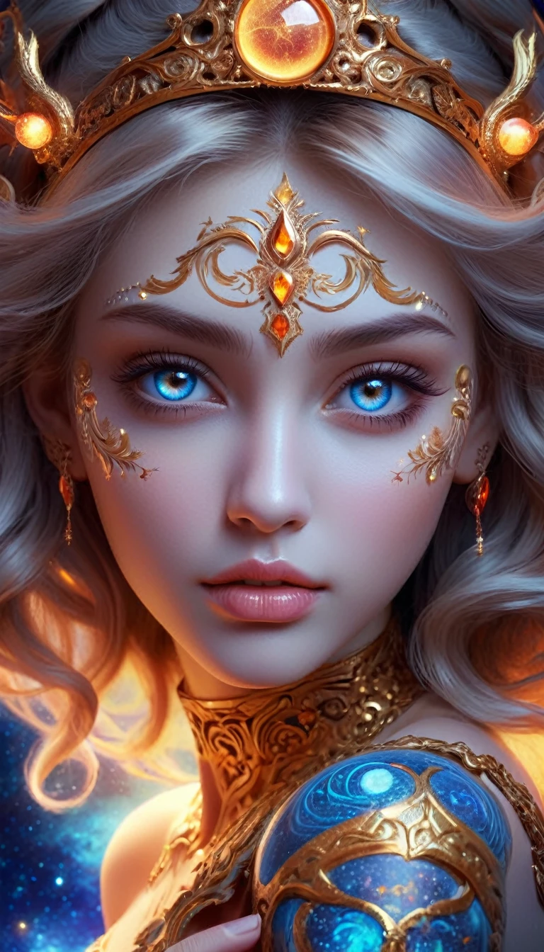 1girl, all zodiac signs, beautiful detailed eyes, beautiful detailed lips, extremely detailed face and features, intricate zodiac symbols and patterns, ornate celestial background, oil painting, detailed textures, dramatic lighting, vibrant colors, cinematic lighting, epic fantasy, (best quality,4k,8k,highres,masterpiece:1.2),ultra-detailed,(realistic,photorealistic,photo-realistic:1.37)