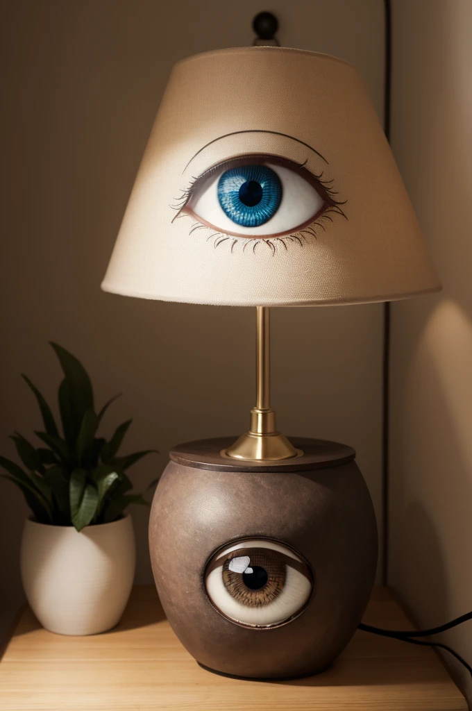 A lamp with eyes 