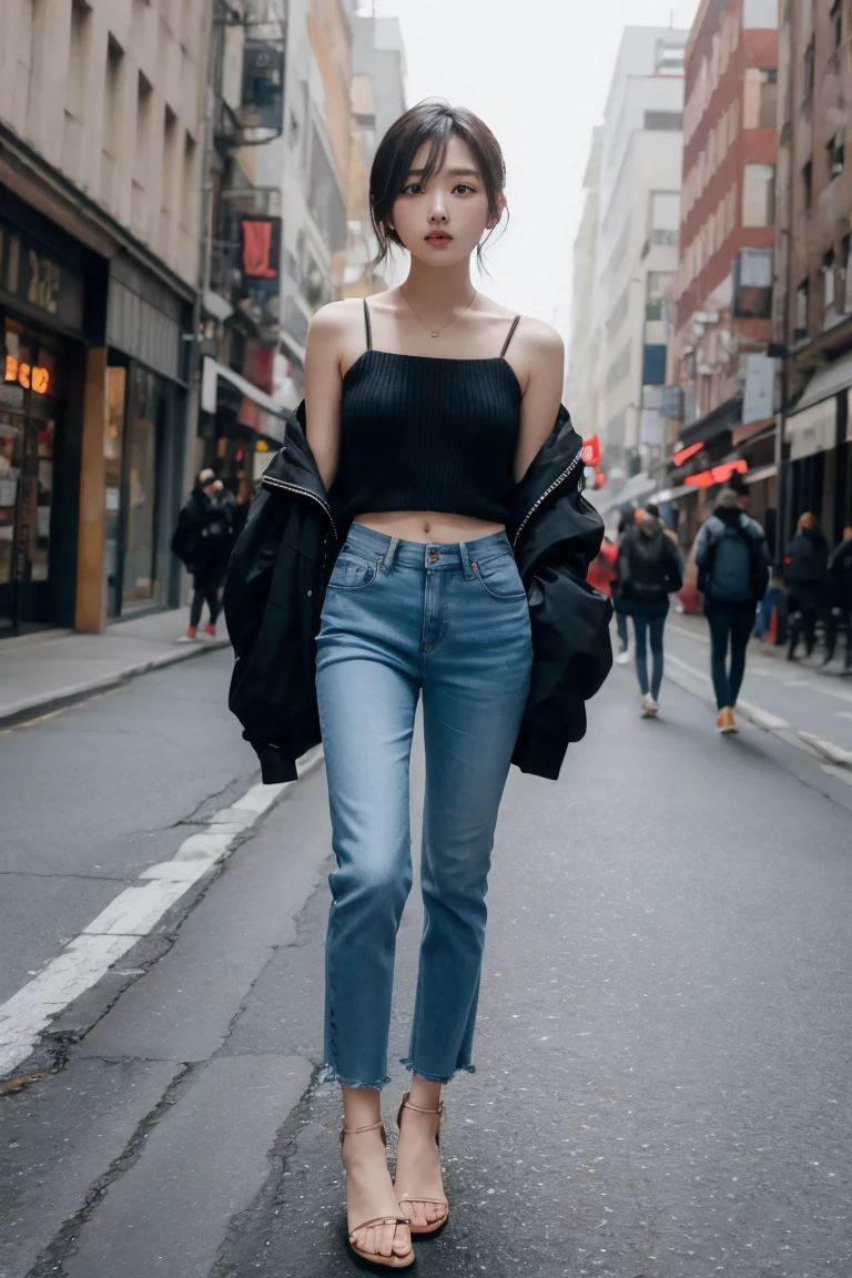 Cyberpunk,Blue pants,
