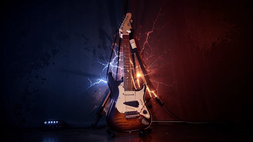 guitar, Eletric guitar, Detailed realistic electric guitar, guitar Power, Six String Guitar, Beauty Guitar, God's Heaven, The power of god, God's Realm, clouds, Fogo heavenly, powers, ILM, Fire Arrows, Rivers of water, Waterfalls, forst, Cedars, Greater power, natureza photorrealistic, Beauthfull, Blue Thunder, fire azul, Realistic fire azul, realistic thunder, electrical screws, realistic detailed 8k, Realistic 16K detail, hard, Detailed realistic color, Detailed realistic thunder, fire azul Realistic 8K, Cores photorrealistic 8K, 8K detailed colors, Nitidez photorrealistic 8K, ULTRAHD Photorealism, Divine fire azul, Divine Electric Blue Thunder, Sombras photorrealistics 8K, Textura photorrealistic, naturals, heavens, heavenly, sky night, céu de Beauthfull, the night, majestic, majestic Sky, naturalsmente posh, thunders, Sky thunders, Divine thunder, linda, golden, starlight, Heavenly Bolts, villany azul, Blue Screws, Rendering, photorrealistic, ultra high definition, 4K, detailed textures, thunder, detailed shadows, detailed colors, naturals linda, Great Divine, detailed contrast, realistic contrast, high resolution, detailed colors, realistic detailed 16K, 8k high definition, detailed contrast, realistic contrast, high resolution, detailed colors, fire, villany, realistic detailed, posh,