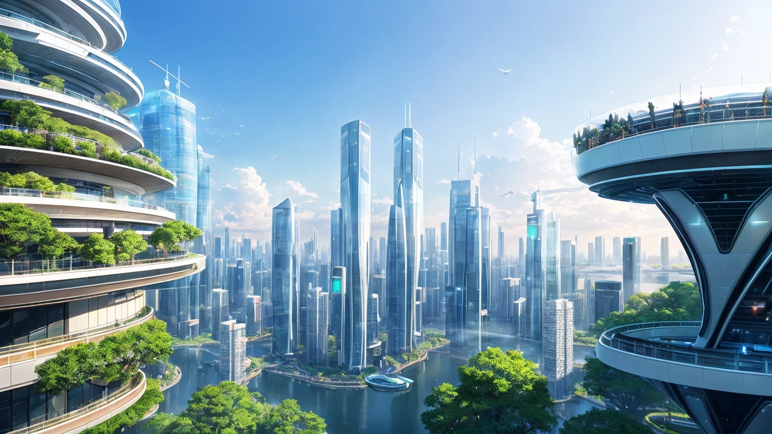 (Best quality,4K,8K,A high resolution,Masterpiece:1.2),Ultra-detailed,(Realistic,Photorealistic,photo-realistic:1.37),Futuristic floating city,Futuristic technology,Huge urban high-tech tablet platform,Airship,Floating in the sky,Futuristic city,Small airships around,High-tech hemispherical platform,Colorful lights,Advanced architecture,modernn architecture,skyscrapper,Access the cloud,Scenic beauty,view over city,Impressive design,Blend seamlessly with nature,energetic and vibrant atmosphere,Futuristic transportation system,Parking is suspended,Transparent path,Lush greenery,Sky gardens,cascading waterfalls,Magnificent skyline,reflections on the water,Sparkling river,Architectural innovation,futuristic skyscrapers,Transparent dome,The shape of the building is unusual,Elevated walkway,Impressive skyline,Glowing lights,Futuristic technology,Minimalist design,Scenic spots,Panoramic view,Cloud Piercing Tower,Vibrant colors,epic sunrise,epic sunset,Dazzling light display,magical ambiance,The future city,Urban Utopia,LuxuryLifestyle,Innovative energy,sustainable development,Smart city technology,Advanced infrastructure,Tranquil atmosphere,Nature and technology live in harmony,Awesome cityscape,Unprecedented urban planning,Architecture connects seamlessly with nature,High-tech metropolis,A cutting-edge engineering marvel,The future of urban living,Visionary architectural concept,Energy-efficient buildings,Harmony with the environment,A city floating above the clouds,Utopian dreams become reality,The possibilities are endless,State-of-the-art transportation network,Green energy integration,Innovative materials,Impressive holographic display,Advanced communication system,Breathtaking aerial view,Quiet and peaceful environment,Modernist aesthetics,Ethereal beauty
