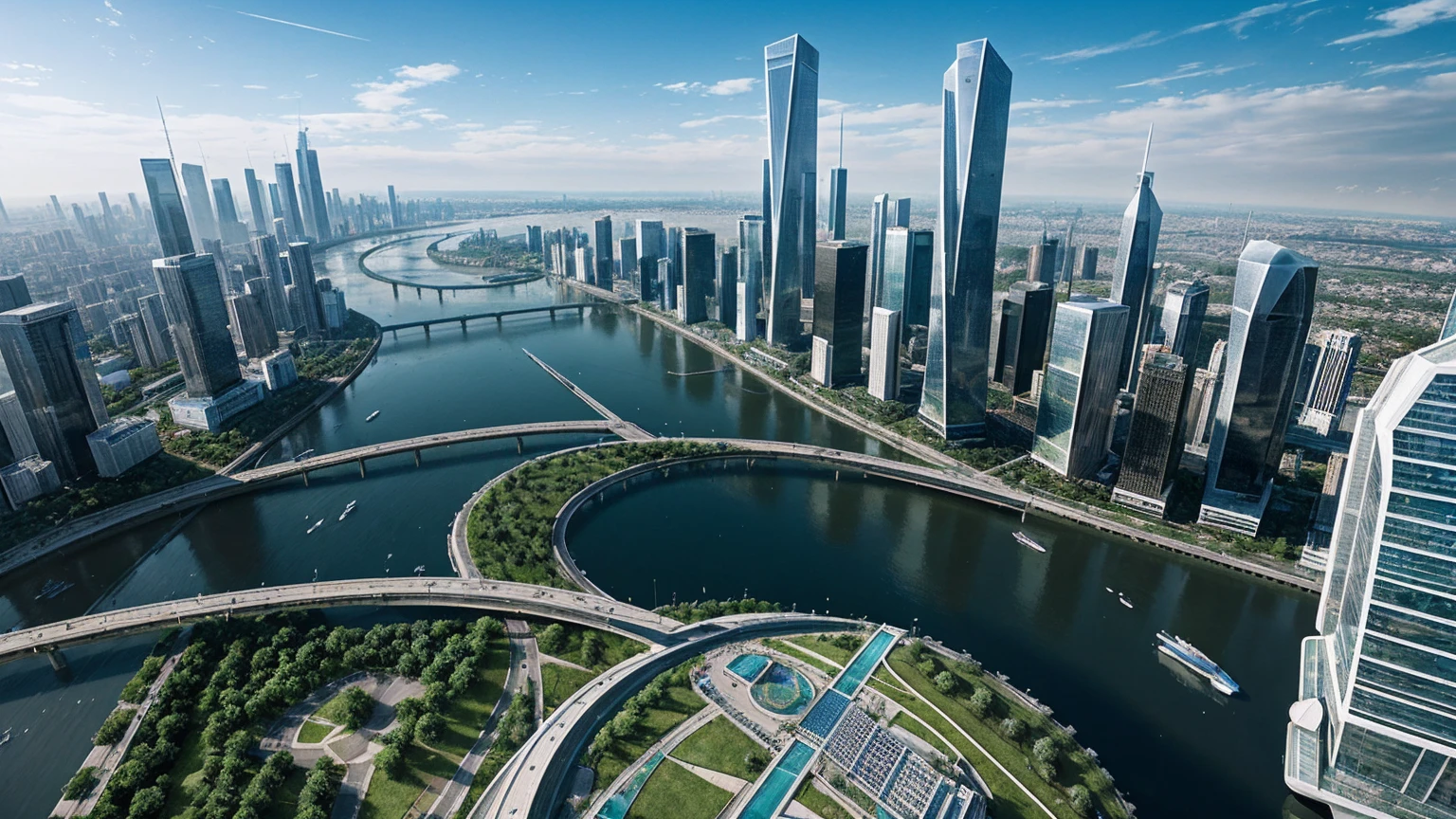 (Best quality,4K,8K,A high resolution,Masterpiece:1.2),Ultra-detailed,(Realistic,Photorealistic,photo-realistic:1.37),Futuristic floating city,Futuristic technology,Huge urban high-tech tablet platform,Airship,Floating in the sky,Futuristic city,Small airships around,High-tech hemispherical platform,Colorful lights,Advanced architecture,modernn architecture,skyscrapper,Access the cloud,Scenic beauty,view over city,Impressive design,Blend seamlessly with nature,energetic and vibrant atmosphere,Futuristic transportation system,Parking is suspended,Transparent path,Lush greenery,Sky gardens,cascading waterfalls,Magnificent skyline,reflections on the water,Sparkling river,Architectural innovation,futuristic skyscrapers,Transparent dome,The shape of the building is unusual,Elevated walkway,Impressive skyline,Glowing lights,Futuristic technology,Minimalist design,Scenic spots,Panoramic view,Cloud Piercing Tower,Vibrant colors,epic sunrise,epic sunset,Dazzling light display,magical ambiance,The future city,Urban Utopia,LuxuryLifestyle,Innovative energy,sustainable development,Smart city technology,Advanced infrastructure,Tranquil atmosphere,Nature and technology live in harmony,Awesome cityscape,Unprecedented urban planning,Architecture connects seamlessly with nature,High-tech metropolis,A cutting-edge engineering marvel,The future of urban living,Visionary architectural concept,Energy-efficient buildings,Harmony with the environment,A city floating above the clouds,Utopian dreams become reality,The possibilities are endless,State-of-the-art transportation network,Green energy integration,Innovative materials,Impressive holographic display,Advanced communication system,Breathtaking aerial view,Quiet and peaceful environment,Modernist aesthetics,Ethereal beauty