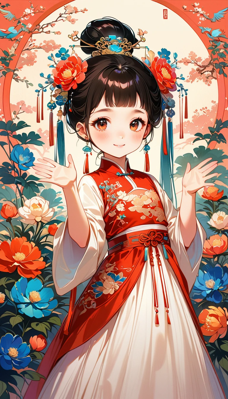 (masterpiece:1.5), (((top quality, best quality, high quality))), ((intricately detailed, ultra-detailed, insanely detailed)), highres, 32K, extremely detailed unity CG 8K wallpaper, (beautiful and aesthetic:1.2),, (depth of field:1.3), (immaculate:1.3), (delicate detailed depiction:1.4), (photorealistic:1.4), (surrealism:1.3),
(((brilliant full natural lighting, luscious vibrant colors))), (ambient volumetric backlighting:1.5),  (illustration of an immensely beautiful woman:1.3),
(upper body:1.4), (perfectly centered:1.4), (natural willowy posture:1.5), (((dynamic pose, cinematic angle))),
(1milf:1.5), (solo:1.4), (exotic dancer:1.4),
beautiful gorgeous face, [(detailed face:1.2):0.2], bright eyes, pureerosface_v1, ulzzang-6500-v1.1,  (closed mouth:1.5), (red lips:1.4), (full lips:1.4),
attractive flawless body, (((pronounced feminine curves))), bright glistening skin, realistic skin, skin pores, (voluptuous:1.5), (((droopy belly, toned belly, navel, groin:1.3))), narrow waist,
(sparkling exquisite transparent:1.3), (explicit chinese clothes:1.5), (ornate glittering cheongsam:1.4), (ornate pelvic curtain:1.5), (((fluttering golden fabricated threads))), (fringed tassels:1.3), (long tight sleeves:1.4), (detached collar), (fabrication glitters:1.5), (luxury intricate clothing jewelries:1.5), (jeweled embroideries:1.4), (clothing sparkles:1.4), (sparkling particles:1.3), (((sagging front seam, sagging hind seam))), (((earrings, armlets, hairclip, hair ornaments))), <lora:å«£ææ¥¼3:0.85>,
(standing alone in an outdoor magical garden decorated with jewelries and gemstones and colorful exotic flowers and bushes:1.5), (outside a grand ancient palace:1.5), (surreal delicate background:1.5), (intricate complex scene:1.5), <lora:detail_slider_v4:1.8>,  <lora:age_slider_v2:-4>,  <lora:naughty_to_nice_v2.5:1.5>