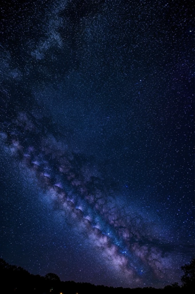 Purple and blue starry sky