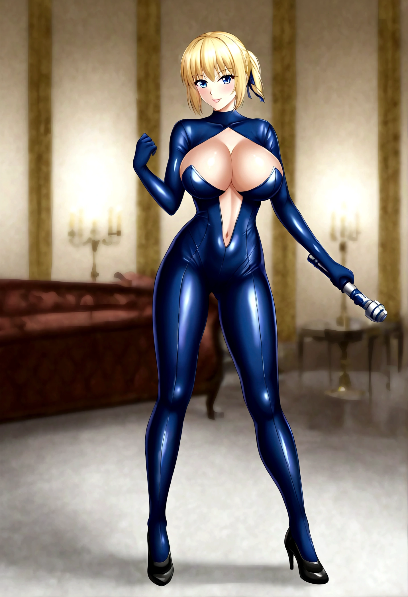 best quality Saber big breasts wuxia Bodysuit