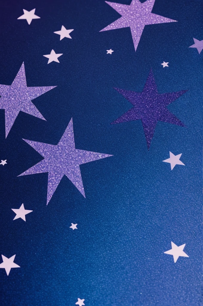 Close up blue and purple stars
