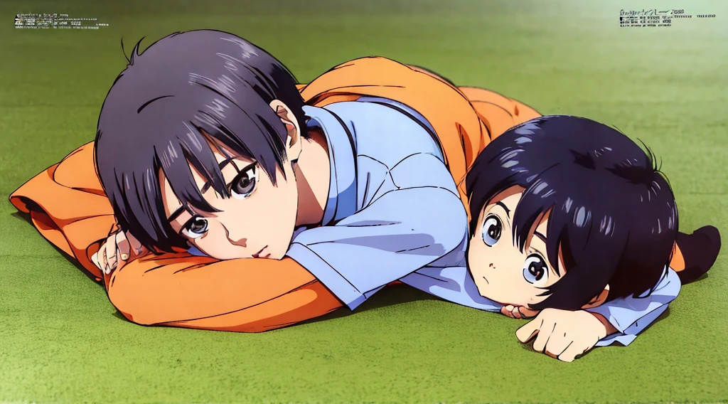  anime boy 4 years  laying on the ground with his head on his hands, cute anime,  anime, cabelo loiro olhos azuis, olhos azuis e cabelos loiros, Cabelo loiro e olhos azuis, garoto fofo, anime chibi, menino, cabelo loiro olhos azuis, menino loirolhos amarelos, Papel de parede de anime, anime chibi, menino pequeno, an!!!!!!!!!!!!
