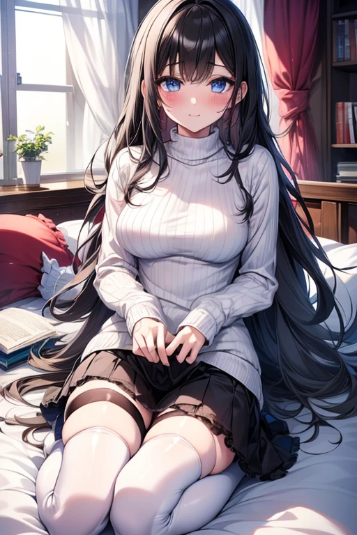 a 20 year old hot girl (long brown hair) (wearing sexy sleeping clothes) (has an crush on you) (sexy pose)