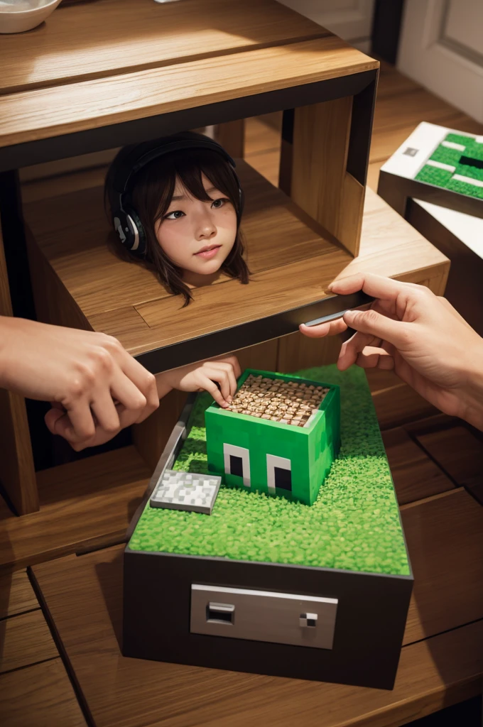 People playing Minecraft