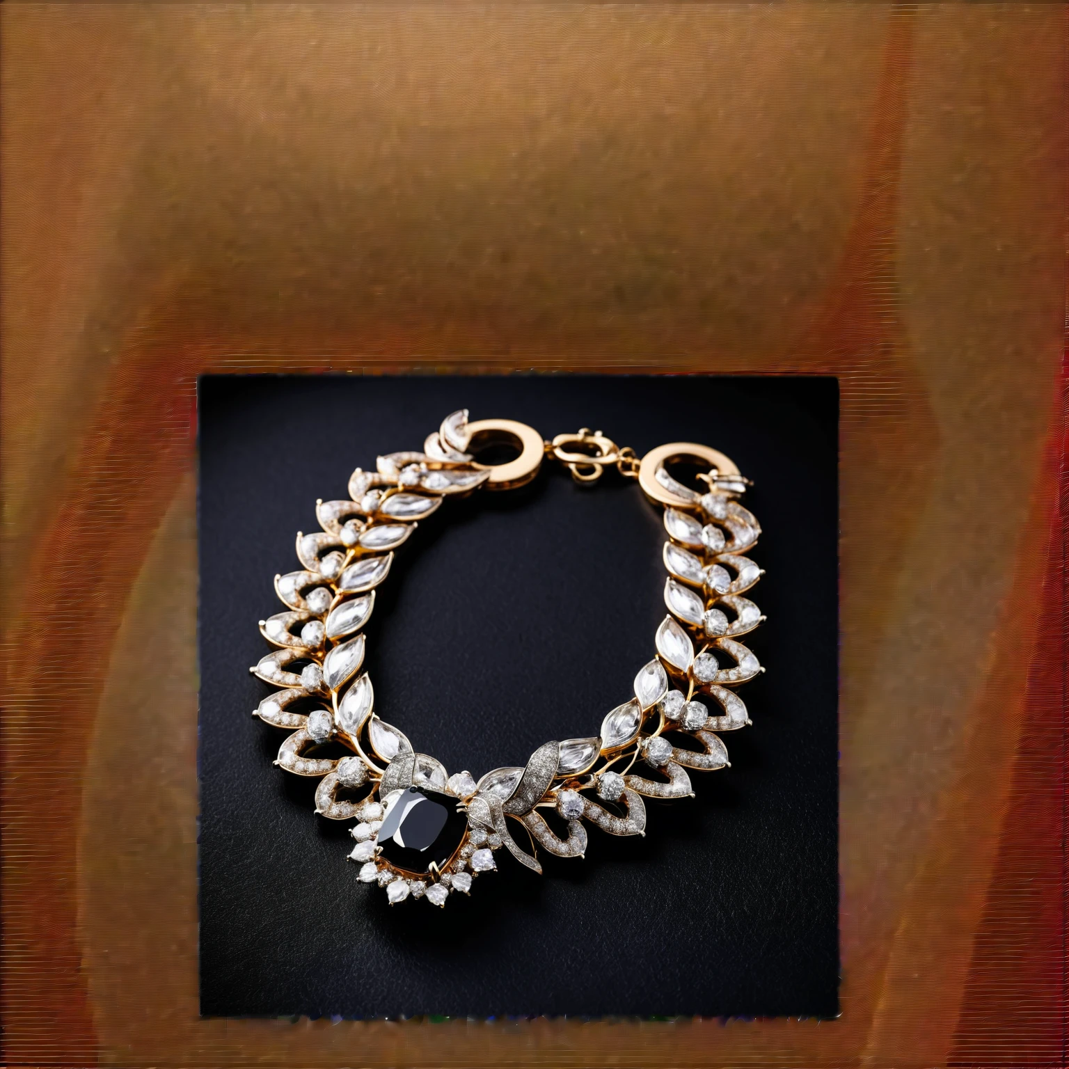 close up elegant jewellery, limited edition, black background