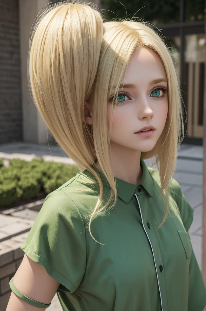  of fun mind 2 in 3d green eyes blonde hair round head and clothes fe mandraque