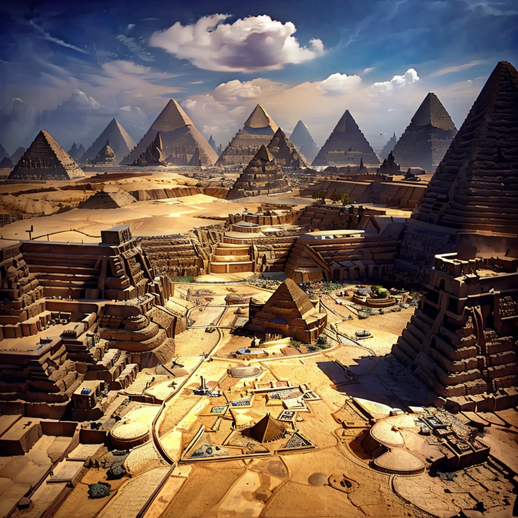 Pyramids of Egypt all enigmatic full of symbols