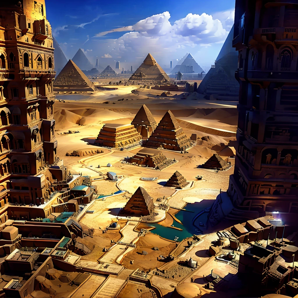 Pyramids of Egypt all enigmatic full of symbols