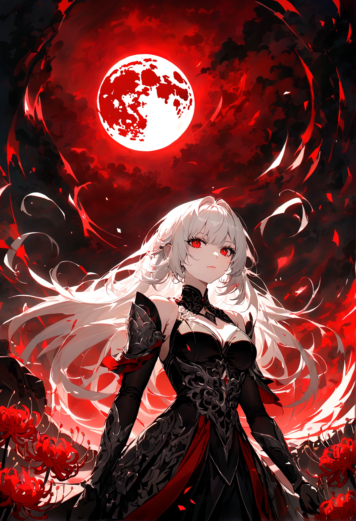 Blood Moon,Red spider lily,Okawa River,Meng Po,White-haired beauty