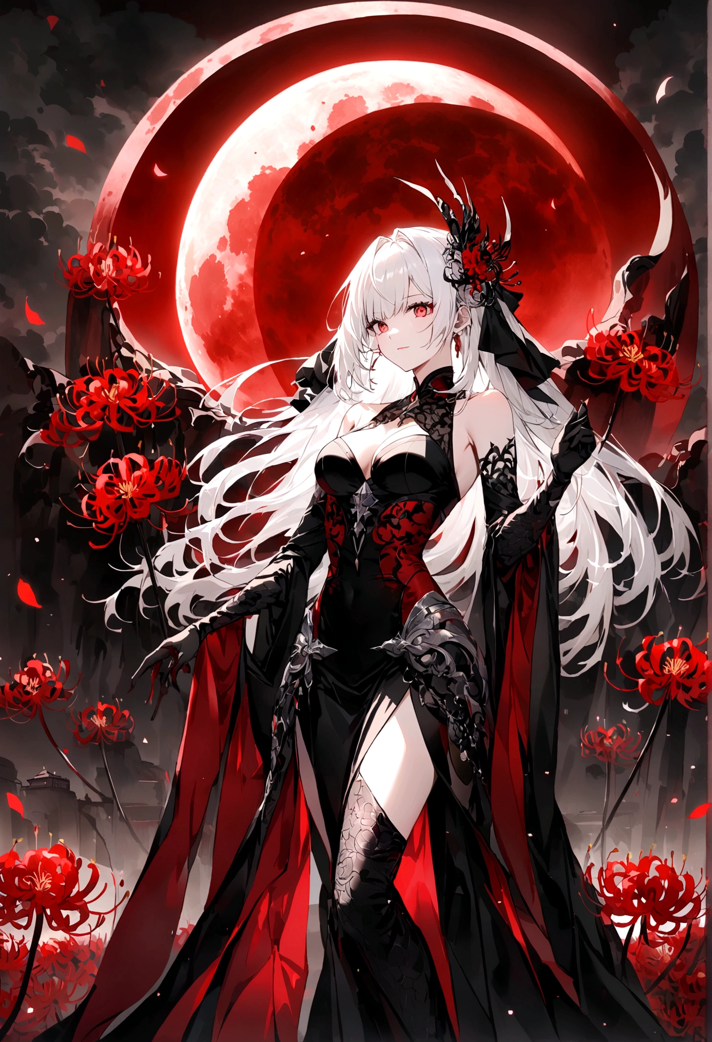 Blood Moon,Red spider lily,Okawa River,Meng Po,White-haired beauty