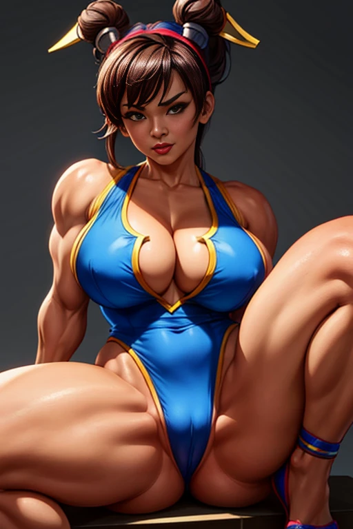 8k, a cartoon of a woman holding a dick in her hand, Chun Li at the gym, muscular girl, chin, strong woman, Fit girl, comic pinup style, color digital illustration, Fan art, by Rick Estrada, cel shaded! !!, thick, lola bunny Fan art, oc commission, strong body, by Juan Carlos Stekelman, Rosa