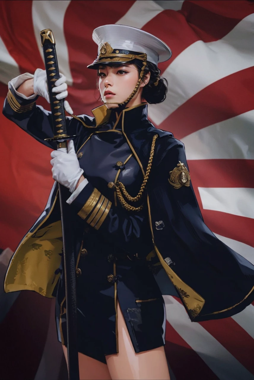 Remove the background Japanese flag , medieval theme