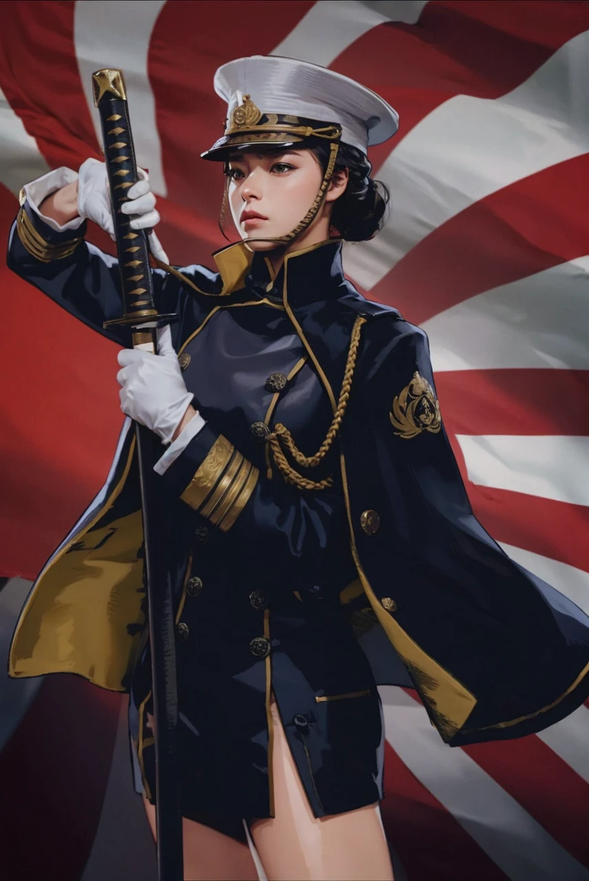 Remove the background Japanese flag , medieval theme