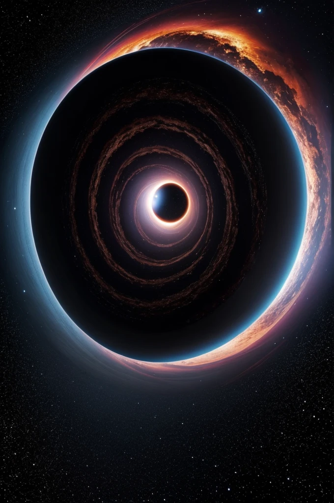 Create a black hole seen from Earth
