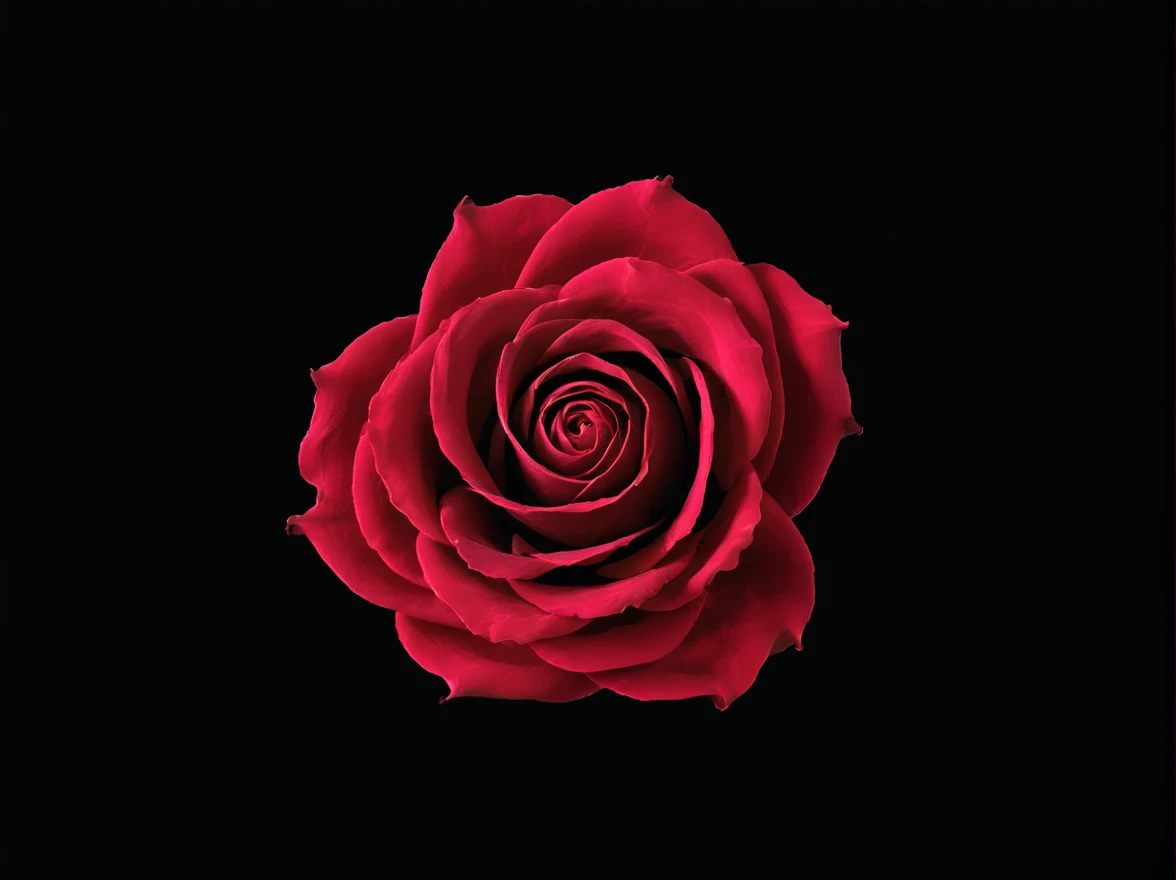 abstract, black background, S1LK4RT Shape, 波浪形的彩色线条呈现出Rose的轮廓图像, Rose