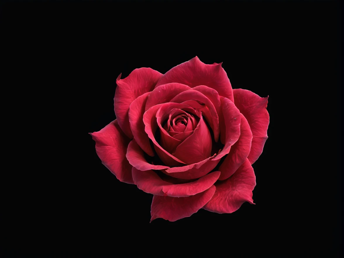 abstract, black background, S1LK4RT Shape, 波浪形的彩色线条呈现出Rose的轮廓图像, Rose