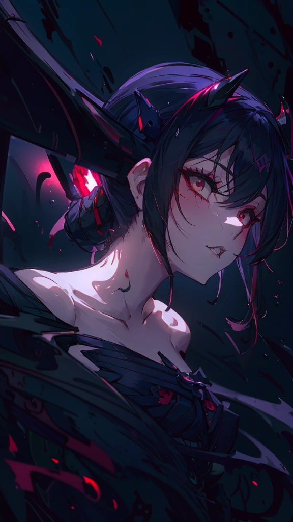 Bleeding on the face、Anime girl with a bat in her hand, Devil Anime Girl, vampireの少女, Devil Girl, Gothic Maiden Anime Girl, 怖いvampire, With eyes that glow red, ラソンブラ一族のvampire, Dark Vampire, アニメのvampire, Succubus | Medieval, beautiful Succubus, Succubus, vampire, 女性のvampire, Dark devil dancer
