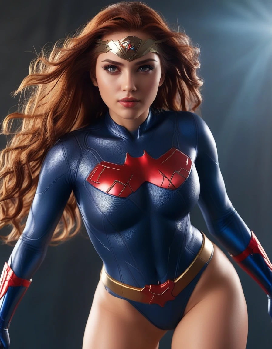 smiling cute goth villan, hyper-realistic, nude, posing suggestively, looking back over shoulder, holding booty streached, dramatic lighting, high-quality detailed skin, flowing hair, intense gaze, intricate costume details, photorealistic, 8k, hyper-detailed porn
