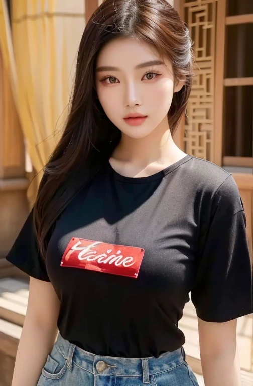 Araffe woman, ผู้หญิงlong hairชาวเอเชียตะวันออกเฉียงใต้ที่มีใบหน้ากลม,  Large bust measures 38 inches., Warm light, morning sun,  long hair,black eyes,abdominal muscles, The body is beautiful and strong., thick hips, rounded chest, (digital painting, HDR, high contrast), 3d, 8K, 45,000,000 pixcls,Asian girl, Gorgeous Chinese model, Japanese model, beautiful asian woman, Japanese goddess, Very beautiful girl., beautiful young woman, very beautiful woman, Attractive and beautiful, sexy girl, Asian girl, beautiful female model, jaw-dropping beauty, Bright face,sexy girl, Gorgeous Chinese model, Japanese model, beautiful Asian girl, Lacey, rift, Asian girl, beautiful asian woman, Yoshitomo Nara, beautiful female model, jaw-dropping beauty, Portrait of a beautiful, sexy woman, Wen Feiye, beautiful south korean women, Chinese girl