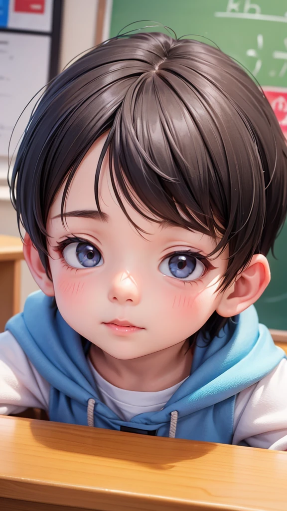 boy face cute Kindergarteners 6age Focus on the face