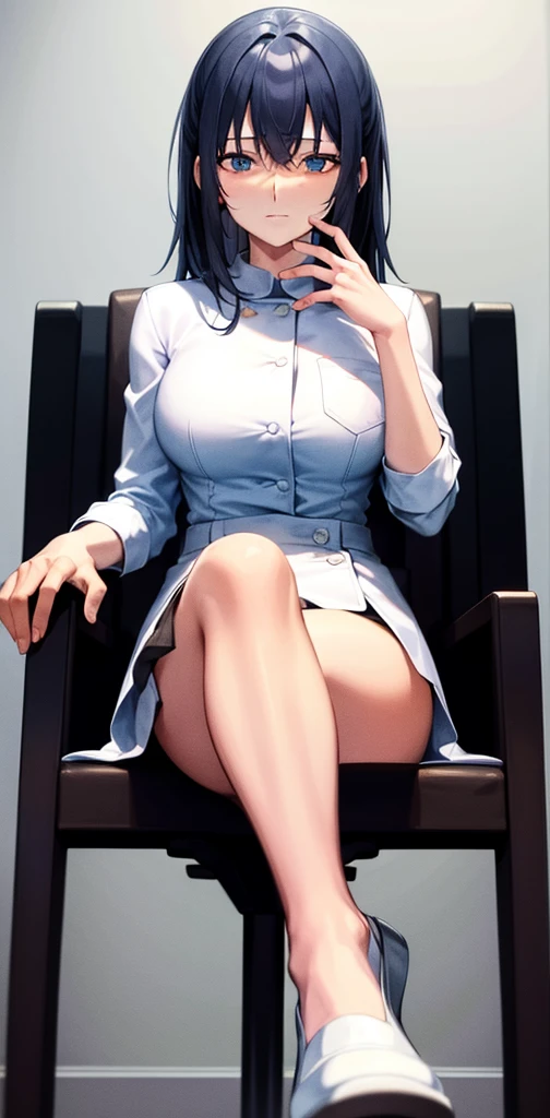 (Ultra HD) woman sitting on chair