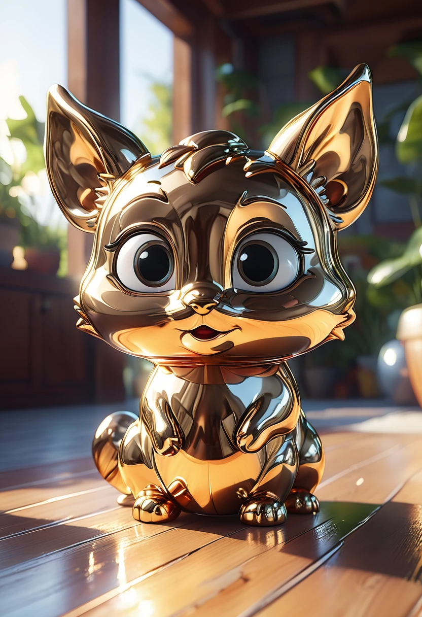 cutepets, liquid metal, [ 3D rendering, 3d style, hyper detailed, octane render, Unreal engine 5, RTX shader, hyper detailed texture with reflection, HDR, ultra realistic, raytracing], by James McDonald and Joarc Architects, home, interior, octane render, deviantart, cinematic, key art, hyperrealism, sun light, sunrays, canon eos c 300, Æ’ 1.8, 35 mm, 8k