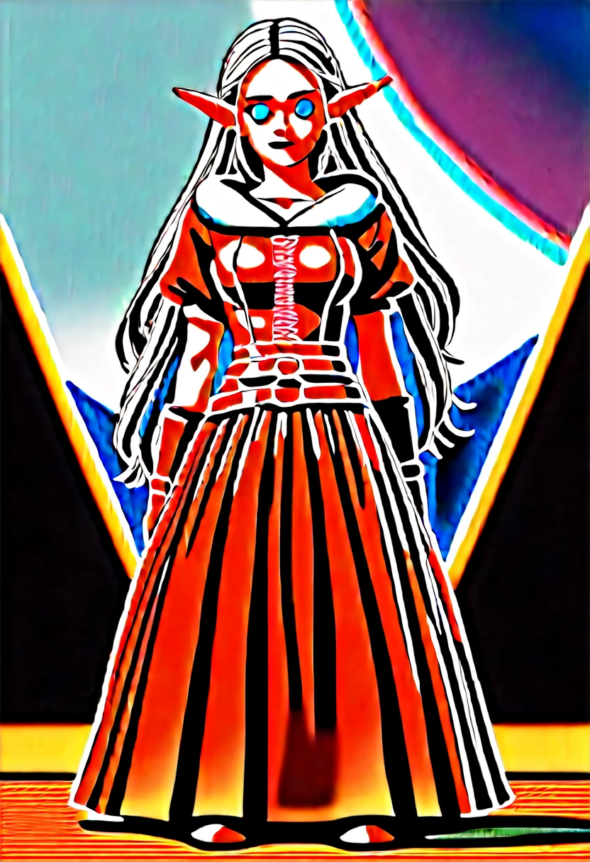 A small girl with pale skin, very long wavy silver hair covering one eye, bright blue anime-style eyes with long lashes, wearing a corset, white puffy long sleeved shirt, and puffy cloth pants, leather bound boots, set in a windy fantasy landscape, (best quality,4k,8k,highres,masterpiece:1.2),ultra-detailed, dungeons and dragons, long elf ears, detailed skin and cloth textures, cute detailed face, intricate details, extremely detailed, 1girl, dynamic pose with hair covering one eye, shy personality, puffy cloth pants with leather belt, detailed privateer outfit, detailed buccaneer outfit, pouch on belt, wearing ornate leather armor with fur trim, silver inlay detail, wearing fur trimmed boots, wearing fur trimmed gloves, short, short height, halfing girl, small girl, very long detailed flowing hair, big head, big round eyes, windy, wind blown hair, wirey muscles, fighter, dynamic angle, kineticist, pathfinder, pathfinder kineticist, wind kineticist