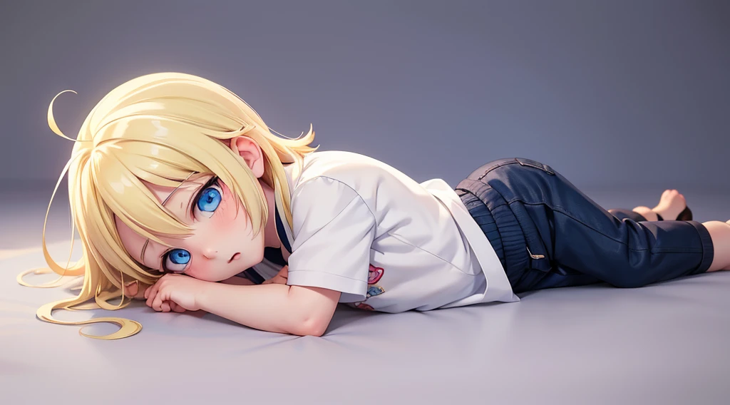 anime boy laying on the ground with his head on his hands, cute anime, anime boy, blond hair blue eyes, blue eyes and blond hair, blonde hair and blue eyes, cute boy, anime chibi, blond boy, blonde hair blue eyes, blonde boy with yellow eyes, anime wallaper, chibi anime,   girl, anime!!!!!!!!!!!!!!! 6age