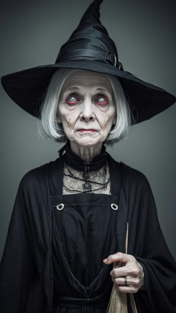 witch Pale old woman ugly Odd Eye Creepy Overall dim